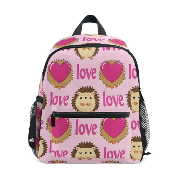 ALAZA Hedgehog and Love School Backpack Small Bookbag Mini Bags
