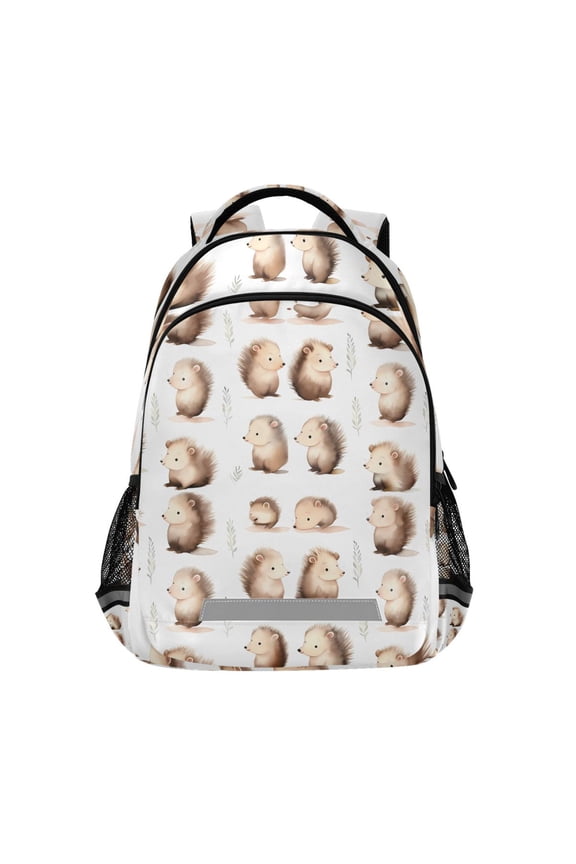 Hedgehogs Backpack Elementary School Bag Bookbag Travel Rucksack