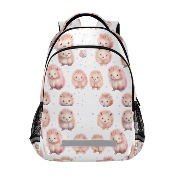 ALAZA Hedgehogs with Dots Backpack Elementary School Bag Bookbag Travel Rucksack