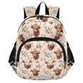 thumbnail image 1 of ALAZA Highland Cattle Floral Mini Backpack School Bookbag Age 3-7 Small, 1 of 7
