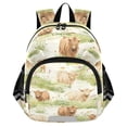 thumbnail image 1 of ALAZA Highland Cattle Flower-w3 Mini Backpack School Bookbag Age 3-7 Medium, 1 of 7