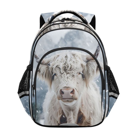 ALAZA Highland Cattle Winter School Backpack Elementary Bag Bookbag Travel Rucksack