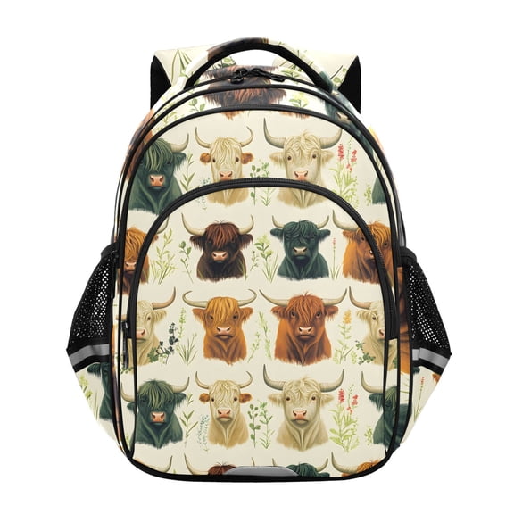 ALAZA Highland Cattles School Backpack Elementary Bag Bookbag Travel Rucksack