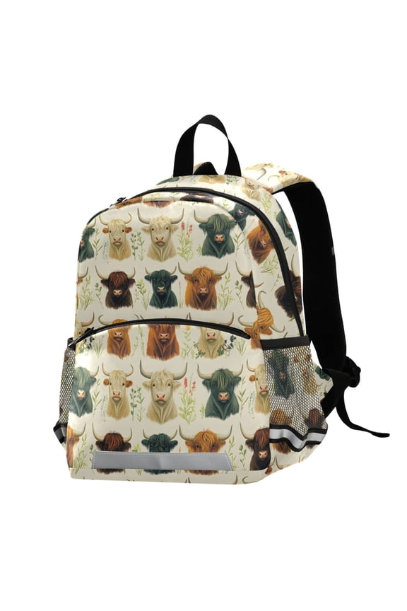 Highland Cattles School Backpack Elementary Student Bookbag