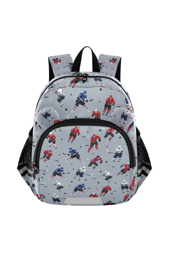 Hockey Players Winter Mini Backpack School Bookbag Age 3-7 Medium