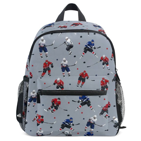 ALAZA Hockey Players Winter Pattern School Backpack Student Bookbag Mini Bag