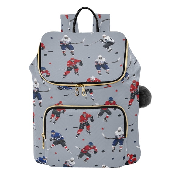 ALAZA Hockey Players Winter Travel Backpack Laptop Bag Large Capacity Daypack