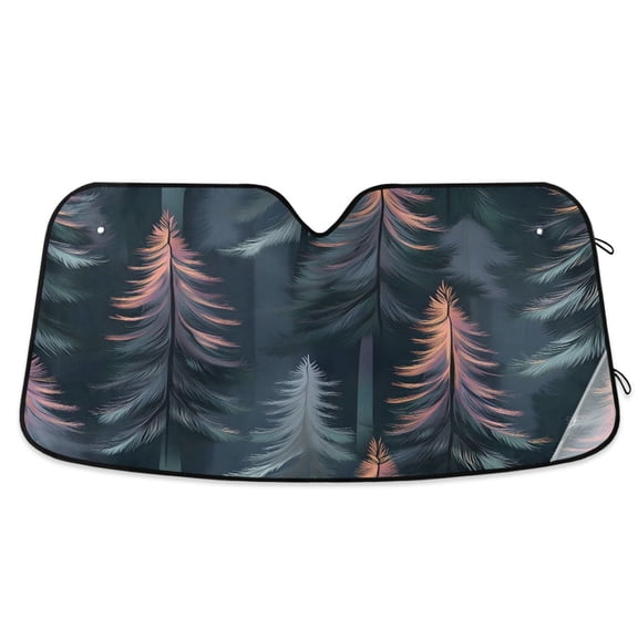 ALAZA Holographic Forest Pattern Windshield Sun Shade Car Foldable Sun Visor Block UV Rays Protector 53"x23.5"