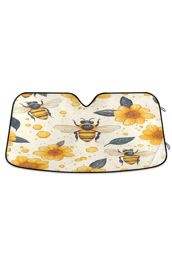 Honey Sunflowers Windshield Sun Shade Car Foldable Visor Block UV Rays Protector 55"x27.6"