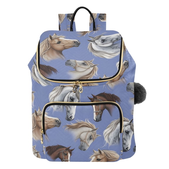 ALAZA Horse Heads Travel Backpack Laptop Bag Large Capacity Daypack