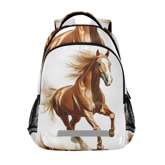 ALAZA Horse Running Backpack Elementary School Bag Bookbag Travel Rucksack