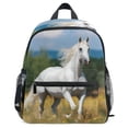 ALAZA Horse on Grassland Pattern School Backpack Student Bookbag Mini ...