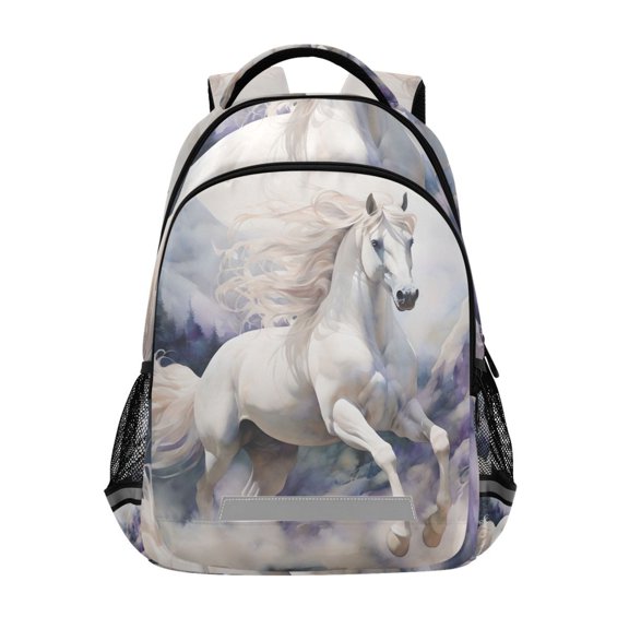 ALAZA Horse with Mountain Backpack Elementary School Bag Bookbag Travel Rucksack