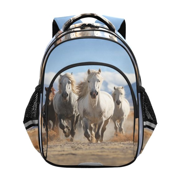 ALAZA Horses on Field School Backpack Elementary Bag Bookbag Travel Rucksack