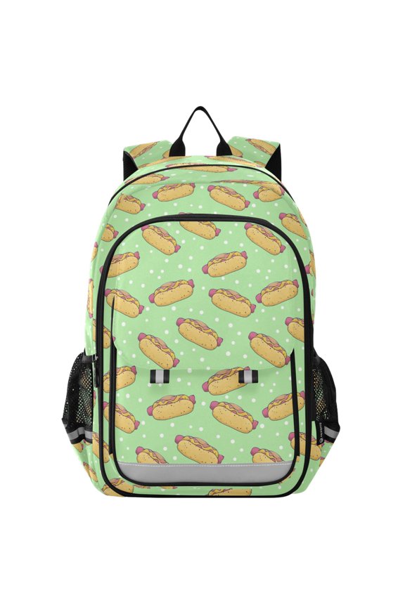Hot Dogs School Laptop Backpack Travel Bag Casual Student Bookbag Rucksack