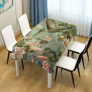 ALAZA Hummingbird Floral Rectangle Tablecloth Tablecover Dinning Table Cloth 54"x54"