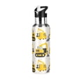 thumbnail image 1 of ALAZA Husky Dog in Truck Water Bottle Insulated Flask Stainless Steel Straw Lid 20 oz, 1 of 6
