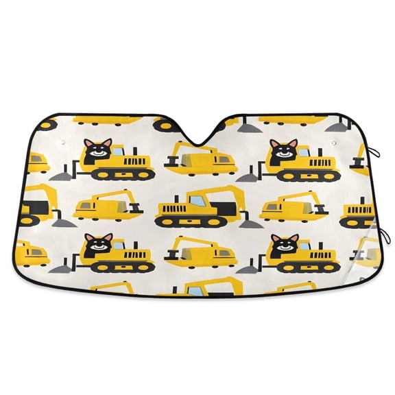 ALAZA Husky Dog in Truck Windshield Sun Shade Car Foldable Sun Visor Block UV Rays Protector 55"x27.6"