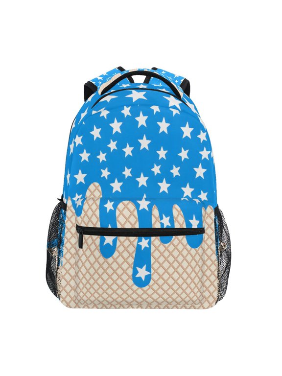 Ice Cream Stars Pattern Kids School Backpack Elementary Student Bookbag Laptop Bags Travel Daypack for Girls Boys