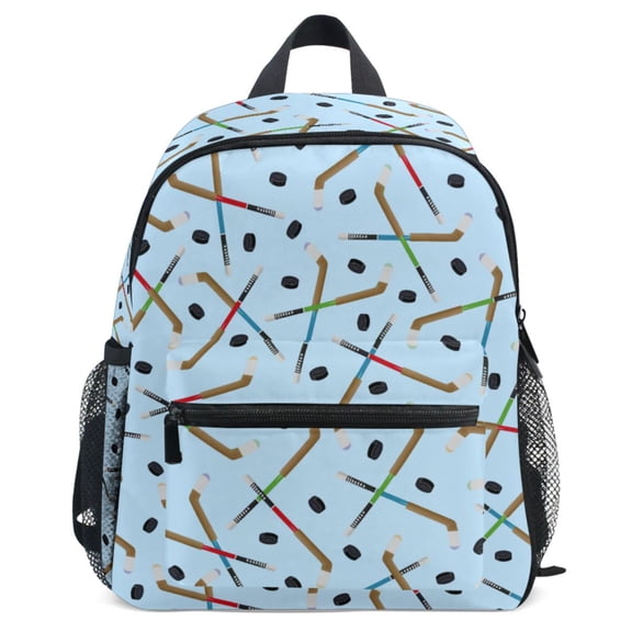 ALAZA Ice Hockey Stick Pattern School Backpack Student Bookbag Mini Bag