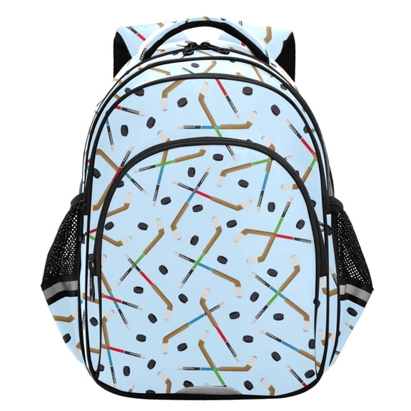 ALAZA Ice Hockey Stick School Backpack Elementary Bag Student Bookbag Travel Rucksack