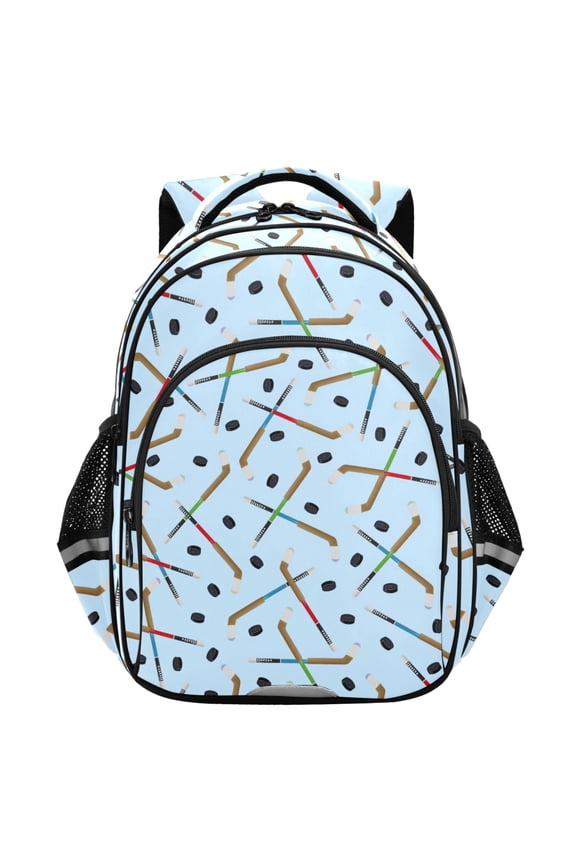 Ice Hockey Stick School Backpack Elementary Bag Student Bookbag Travel Rucksack