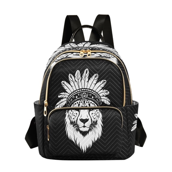 ALAZA Indian Lion Pattern Womens Travel Laptop Backpack Large Daypack Ladies Shoulder Bags S