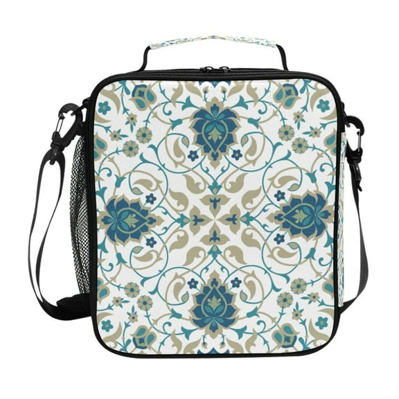 ALAZA Indian Print Lunch Box Insulated Lunch Bag Reusable Thermal Cooler Tote School Picnic