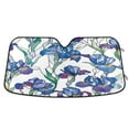 thumbnail image 1 of ALAZA Irises Flowers Windshield Sun Shade Car Foldable Sun Visor Block UV Rays Protector 53"x23.5", 1 of 8