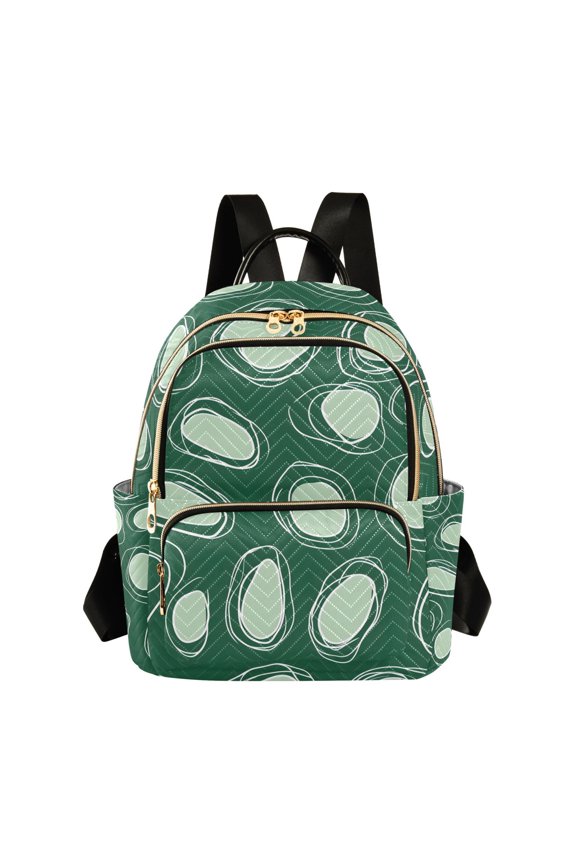 Irregular Circle Womens Travel Laptop Backpack Large Daypack Ladies Shoulder Bags M