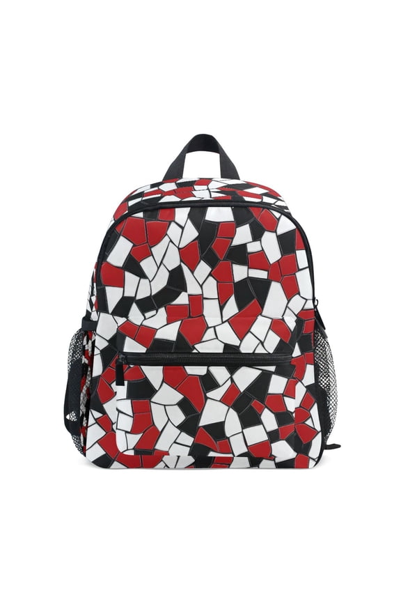 Irregular Squares School Backpack Small Bookbag Mini Bags