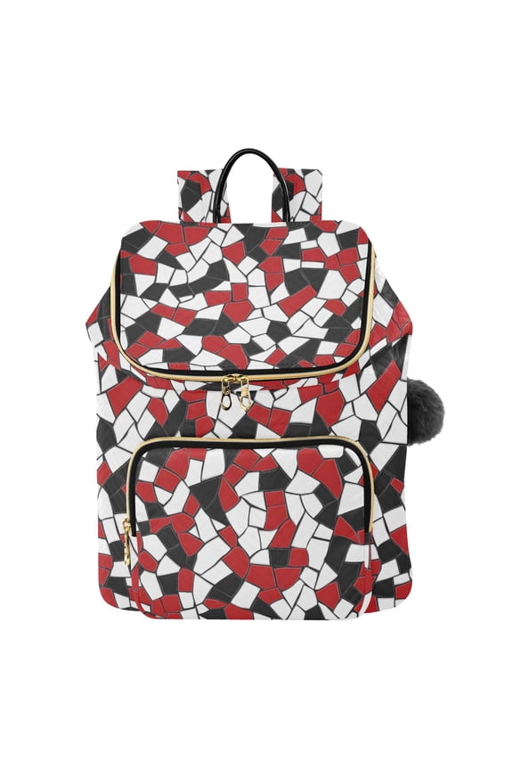 Irregular Squares Travel Backpack Laptop Bag Large Capacity Daypack