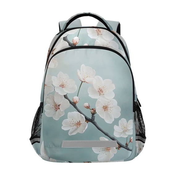 ALAZA Jasmine Flower on Branch Backpack Elementary School Bag Bookbag Travel Rucksack