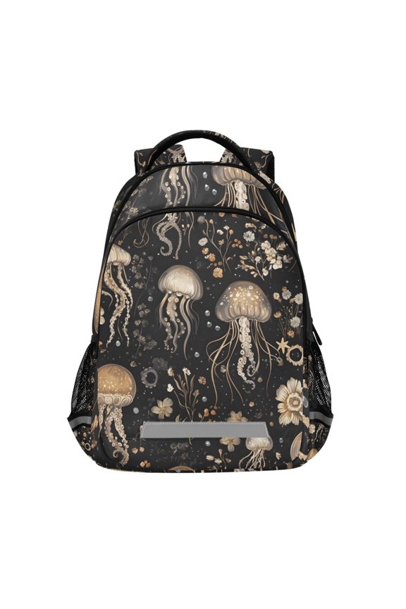 Jellyfish Pattern Backpack Elementary School Bag Bookbag Travel Rucksack