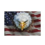 ALAZA Jigsaw Puzzles for Adults 1000 Pieces North American Bald Eagle On Flag Puzzle Buffalo Games
