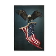 ALAZA Jigsaw Puzzles for Adults 500 Pieces American Flag Bald Eagle Puzzle Buffalo Games