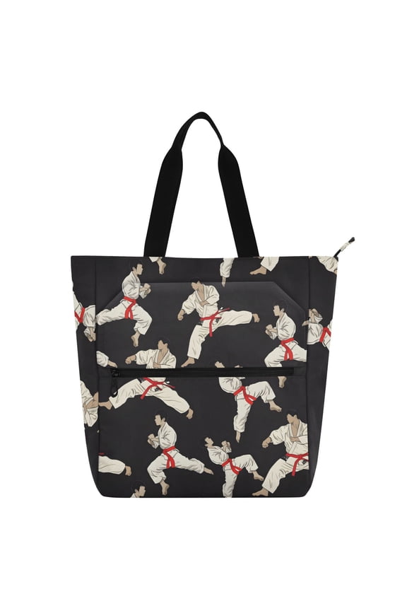 Karate Pattern School Book Bag Kids Tote Bags Handbag