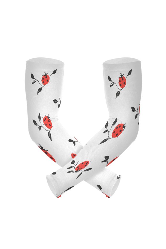 Ladybugs Leaves UV Sun Protection Arm Sleeves UPF 50+ Compression Cooling Sleeve 1 Pair