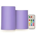 thumbnail image 1 of ALAZA Lavender Purple 2 PCs LED Flickering Flameless Candles with Remote Timer Battery Operated Candle, 1 of 7