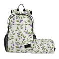 thumbnail image 1 of ALAZA Leaf Green School Backpack Lunch Box Set Student Bookbag, 1 of 7