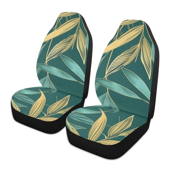 ALAZA Leaves Plant Car Seat Covers 2 PCs Universal Auto Front Seats Interior Protector