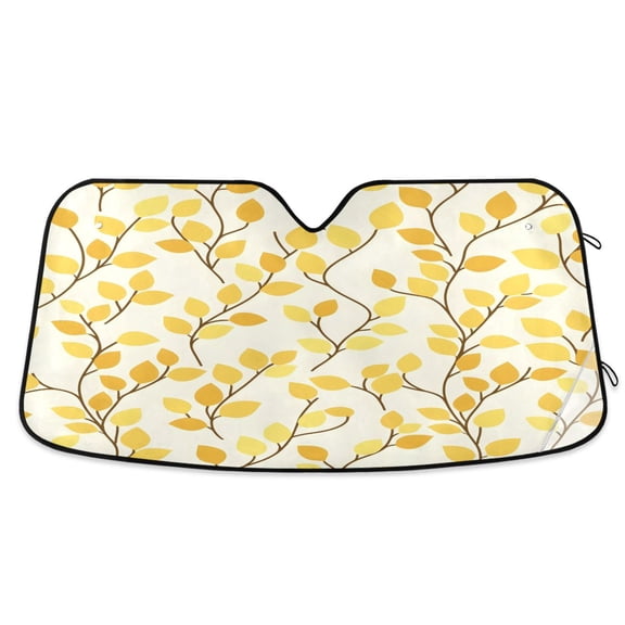 ALAZA Leaves Windshield Sun Shade Car Foldable Visor Block UV Rays Protector 55"x27.6"