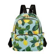 ALAZA Lemon Leaves Womens Travel Laptop Backpack Large Daypack Ladies Shoulder Bags S