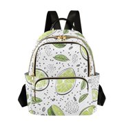 ALAZA Lemon Leaves Womens Travel Laptop Backpack Large Daypack Ladies Shoulder Bags S
