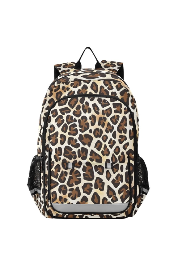 Leopard Animal Skin Laptop Backpack Purse Travel Bag Casual School Bookbag Rucksack for Women Men