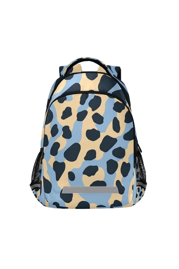 Leopard Blue-h1 Backpack Elementary School Bag Bookbag Travel Rucksack