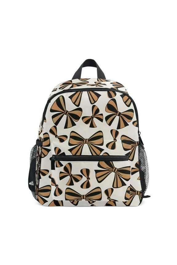 Leopard Bows School Backpack Small Bookbag Mini Bags