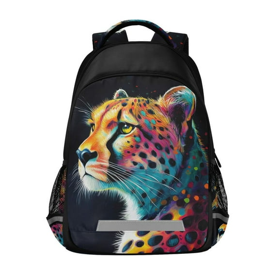 ALAZA Leopard Colorful Backpack Elementary School Bag Bookbag Travel Rucksack