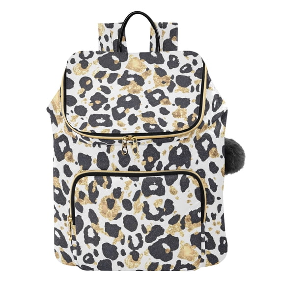 ALAZA Leopard Golden-h1 Travel Backpack Laptop Bag Large Capacity Daypack