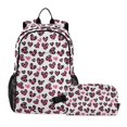 thumbnail image 1 of ALAZA Leopard Hearts School Backpack Lunch Box Set Student Bookbag, 1 of 7